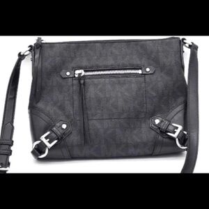 Beautiful Michael Kors Signature Black Crossbody Bag